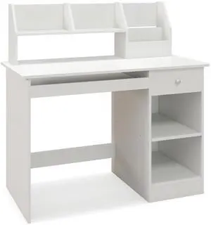 SlickBlue Kids Study Desk Children Writing Table with Hutch Drawer Shelves and Keyboard Tray