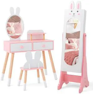 SlickBlue Kids Room Furniture Set with Princess Vanity Table and Chair