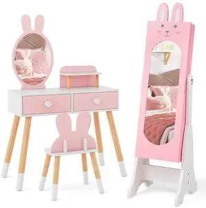 SlickBlue Kids Room Furniture Set with Princess Vanity Table and Chair