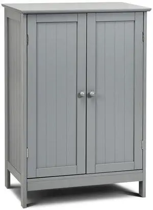 SlickBlue Bathroom Floor Storage Double Door Cupboard Cabinet