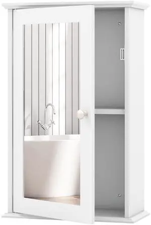 SlickBlue Bathroom Wall Cabinet with Single Mirror Door