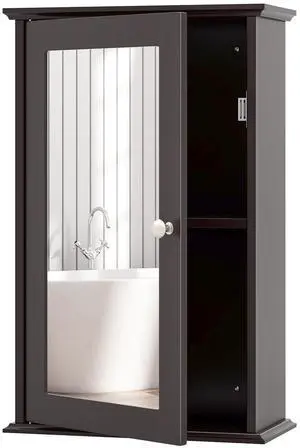SlickBlue Bathroom Wall Cabinet with Single Mirror Door