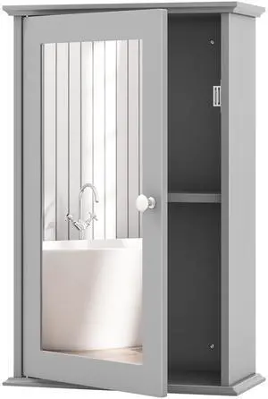 SlickBlue Bathroom Wall Cabinet with Single Mirror Door