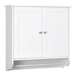 SlickBlue Wall Mounted Bathroom Storage Medicine Cabinet with Towel Bar