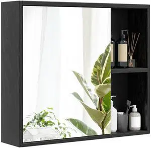 SlickBlue Bathroom Medicine Cabinet with Single Mirror Door