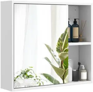 SlickBlue Bathroom Medicine Cabinet with Single Mirror Door