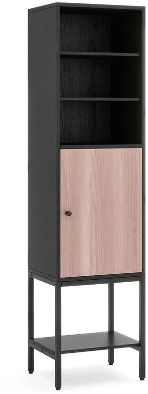 SlickBlue  Bathroom Tall Cabinet with 1 Door and 4 Shelves Narrow Storage Unit