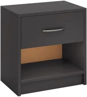 SlickBlue Bedside Table Nightstand with Drawer and Open Storage Shelf