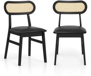 SlickBlue Indoor Mid Century Wood Dining Chairs Set of 2  for Dining Room