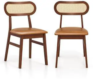SlickBlue Indoor Mid Century Wood Dining Chairs Set of 2  for Dining Room