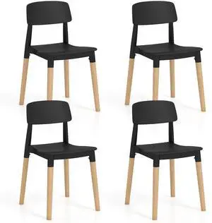 SlickBlue Modern Dining Side Chairs Set of 4 with Ergonomic Backrest for Dining Room