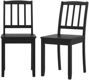 SlickBlue Wood Dining Chair Set of 2 with Rubber Wood Legs