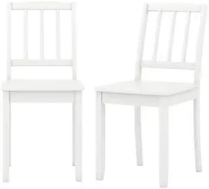 SlickBlue Wood Dining Chair Set of 2 with Rubber Wood Legs