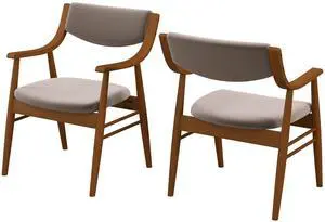 SlickBlue Wooden Dining Chair Set of 2 with Padded Seat and Back