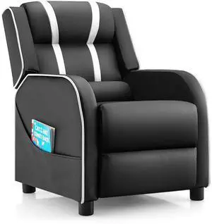 SlickBlue Kids Recliner Chair with Side Pockets and Footrest