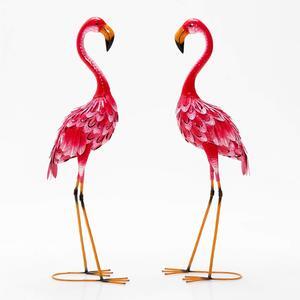 SlickBlue 2-Piece Flamingo Garden Statue Set