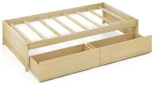 SlickBlue Captain Bed with 2 Drawers and Slats Support