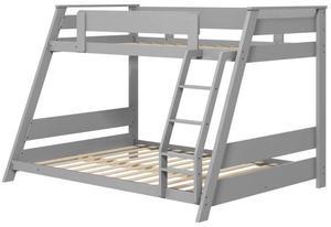 SlickBlue Twin Over Full Low Bunk Bed with Reversible Ladder