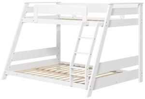 SlickBlue Twin Over Full Low Bunk Bed with Reversible Ladder