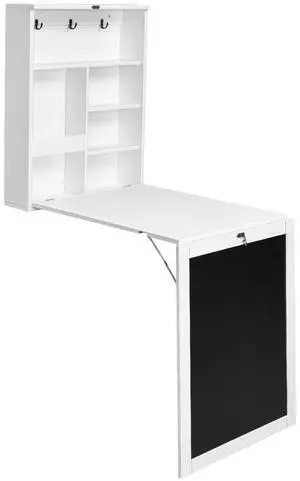 SlickBlue Convertible Wall Mounted Table with A Chalkboard