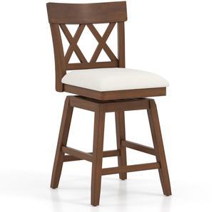 SlickBlue 26 Inch Bar Stool with Contoured Backrest and Swivel Padded Seat