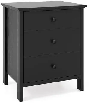 SlickBlue 3-Drawer Wooden Nightstand Modern Bedside Table