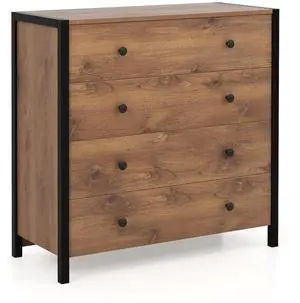 SlickBlue 4-Drawer Dresser Modern Wooden Chest of Drawers for Bedroom Living Room