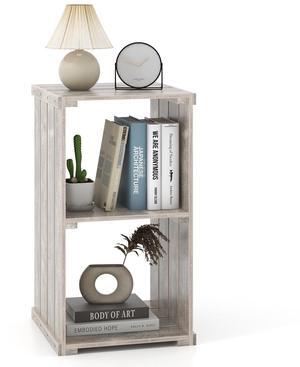 SlickBlue 2-Cube Storage Shelf with Open Back and 3-Tier Shelf