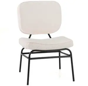 SlickBlue Upholstered Accent Chair Sherpa Reading Chair with Sponge Padding