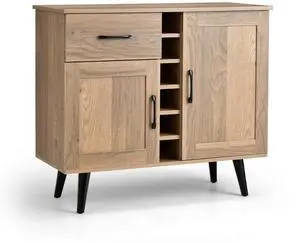 SlickBlue 2-Door Buffet Sideboard with 6-Bottle Wine Rack Drawer