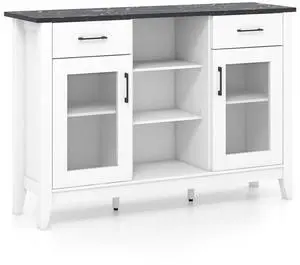 SlickBlue Sideboard Buffet Cabinet with 2 Drawers and 4 Adjustable Shelves