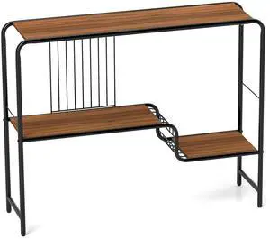 SlickBlue Console Table with Storage Shelf and Metal Frame for Living Room