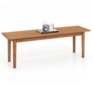 SlickBlue Solid Wood Dining Bench Entryway Bench with Rubber Wood Legs