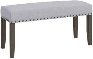 SlickBlue 42.5 Inch Upholstered Entryway Bench End of Bed Bench-Gray