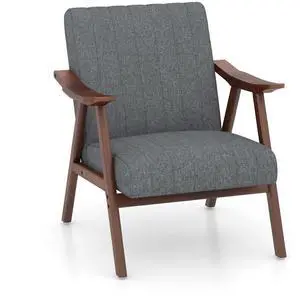 SlickBlue Modern Accent Chair Leisure Armchair with Felt Pads-Light Gray