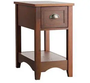 SlickBlue Contemporary Chair Side End Table Compact Table with Drawer Nightstand-Natural