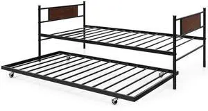 SlickBlue 2-In-1 Daybed Frame with Pullout Trundle