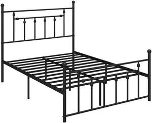 SlickBlue Heavy-duty Metal Bed Frame with Headboard