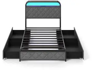 SlickBlue Frame with LED Lights and Charging Station