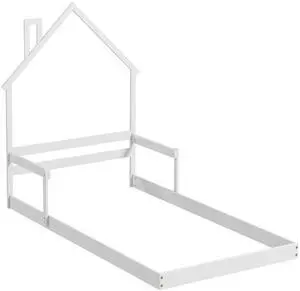 SlickBlue  Floor Bed with Chimney and Headboard and Handrail