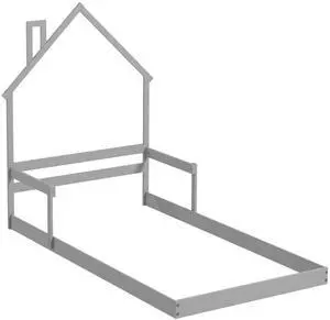 SlickBlue  Floor Bed with Chimney and Headboard and Handrail