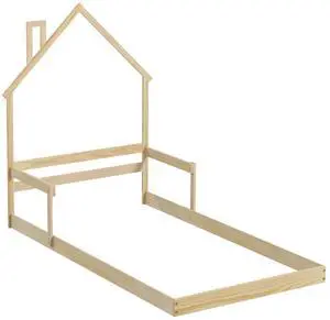 SlickBlue  Floor Bed with Chimney and Headboard and Handrail