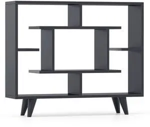 SlickBlue Geometric Bookcase with Anti-Tipping Kit and Storage Shelving Unit