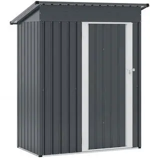 SlickBlue 5 x 3 Feet Outdoor Storage Shed with Sloped Roof and Lockable Door