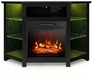 SlickBlue Fireplace Corner TV Stand with LED Lights and Smart APP Control for 50 Inches TV