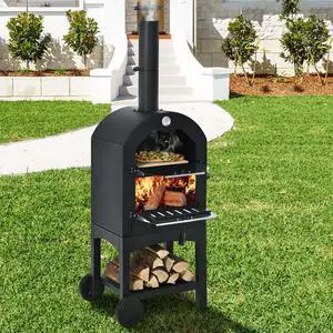 SlickBlue Portable Outdoor Pizza Oven with Pizza Stone and Waterproof Cover