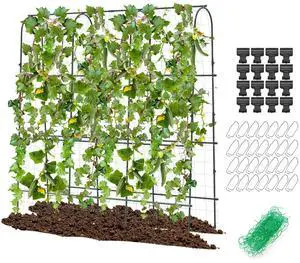SlickBlue 71 x 71 Inch U-Shaped Tall Garden Arched Trellis for Climbing Plants