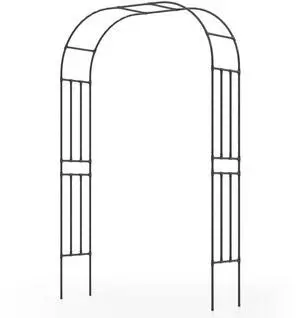 SlickBlue Outdoor Metal Garden Arch Trellis for Climbing Plants Grape Vine Flower
