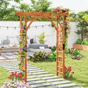 SlickBlue Garden Archway Arch Lattice Trellis Pergola for Climbing Plants and Outdoor Wedding Bridal Decor
