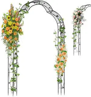 SlickBlue Garden Arch Arbor Trellis for Climbing Plants Roses Vines